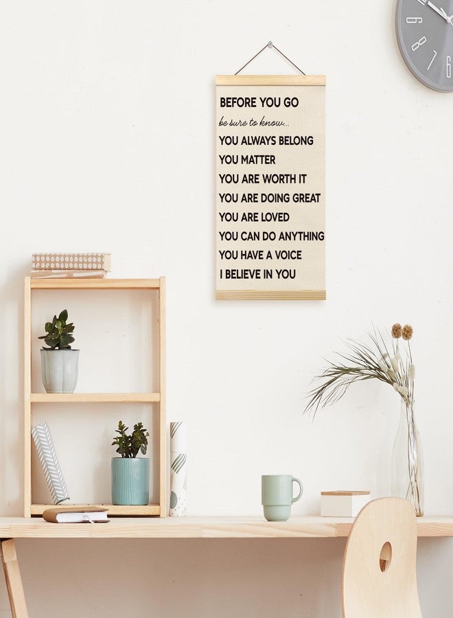 Tzhim Befor You Go Affirmations Poster Hanger Frame, Affirmation Wall Decor, Positive Quotes Wall Hanging Decor for Kids Classroom school, I Believe in You Wall Art Prints with Wood Frames, 12x16in - Image 5